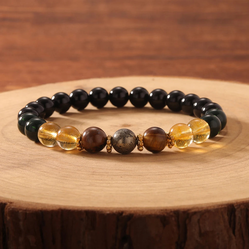 Exquisite Summer Accesorios Hematite Pyrite Brother Holiday Christmas Spiritual Natural Stone Money Bracelet Attract Money