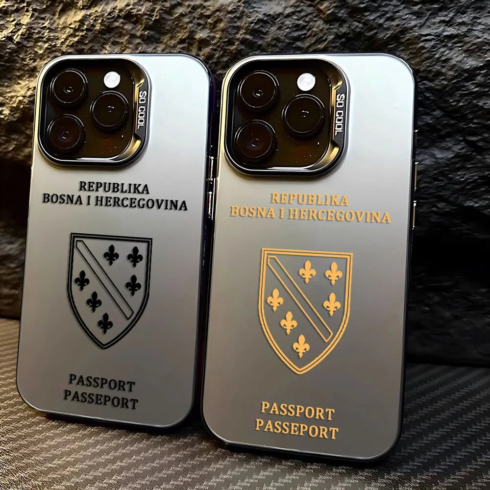 Bosnia and Herzegovina Passport Phone Case For iPhone 17 16e 16 15 14 13 12 11 mini Pro Max X XR 8 7 Air Plus Anti  Matte  Cover