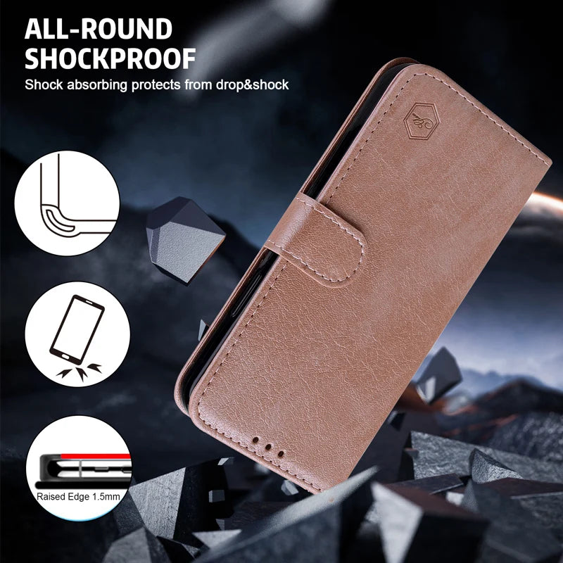 Magnetic Flip Leather Cover Wallet Case For Motorola Moto G Play Power Stylus 2021/2022/2023/2024 Edge 30 40 50 Neo Lite Pro
