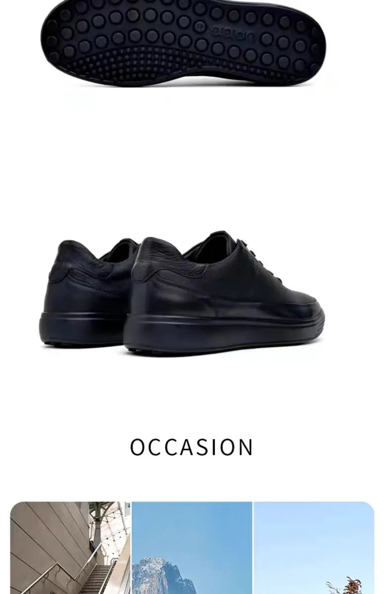 High Quality Men's Genuine Leather Shoes Summer Comfortable Sneakers Fashion Men Shoes Soft Leather Versatile Skateboard Shoes