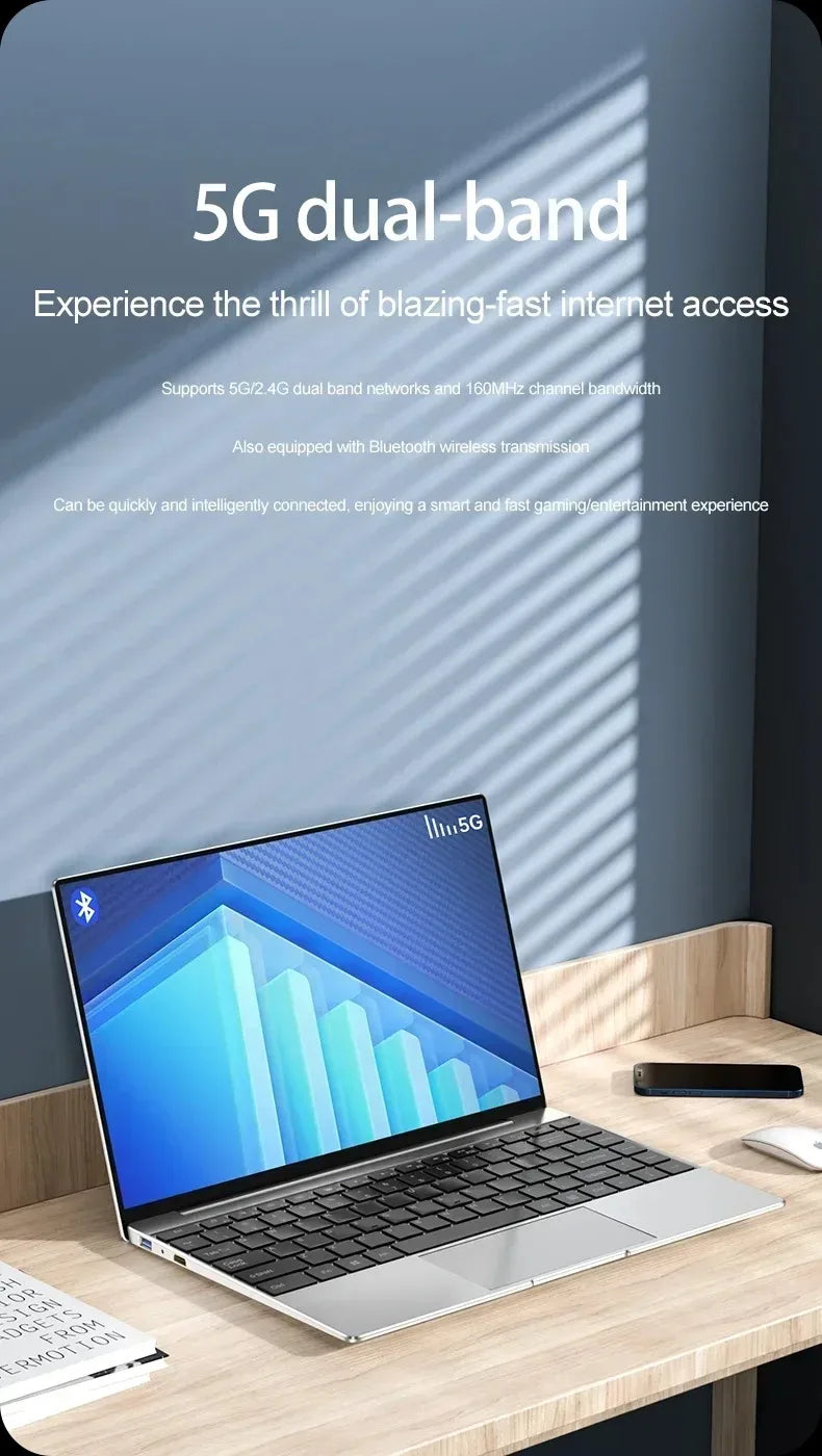 ultra-thin Laptop Intel Core i3 6th Processor 32GB RAM 1TB 2TB SSD 14.1 Inch Office Study Gamer Windows 11 Portable Notebook