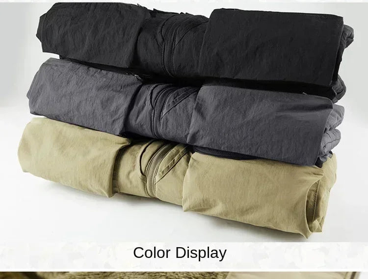 Men's New Keep Warm Fleece Work Sleeveless Jacket Slim Fit Windbreaker Fashion Many Pocket Jacket Men Winter Sleeveless Jackets