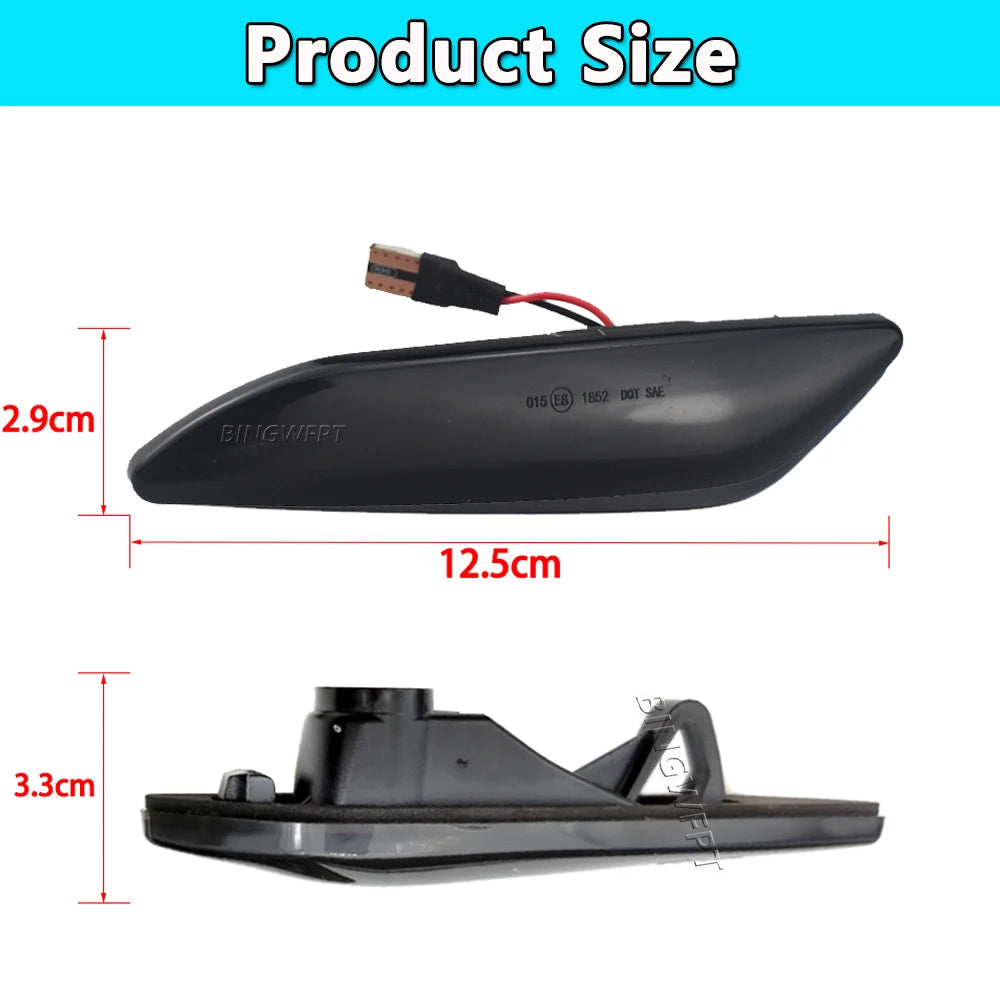 1 Pair LED Dynamic Side Marker Light Arrow Turn Signal Blinker Lamps For Alfa Romeo 156 147 For Fiat Tipo Lancia Delta 3 Ypsilon