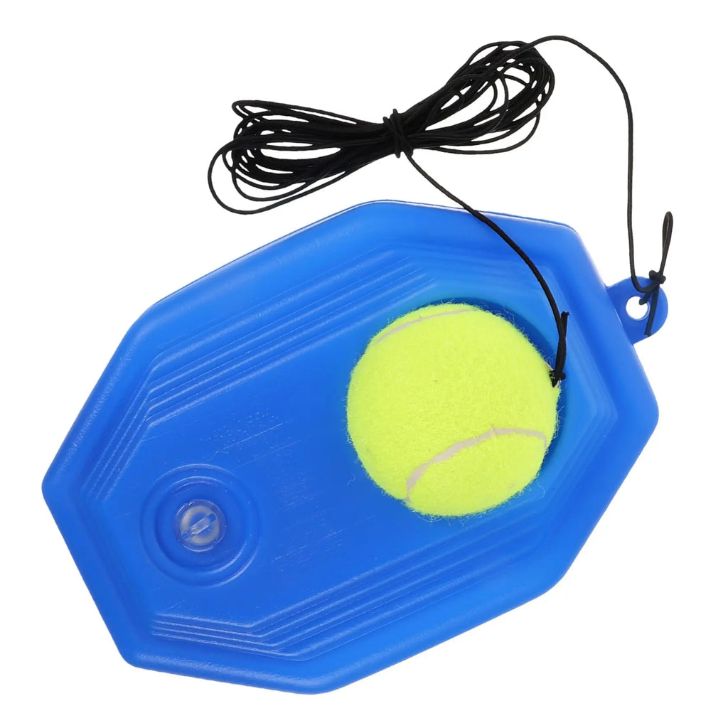 Portable Tennis Trainer Rebound Ball Set Solo Practice Tool with Elastic Cord Training Base for Tennis Practice Anywhere