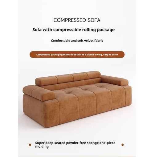 Any Size Custom Modern Comfort Luxury Puff Sofa Vacuum Roll Pack Compression Design Living Room Home Leisure Sofa Dual Use Sofa