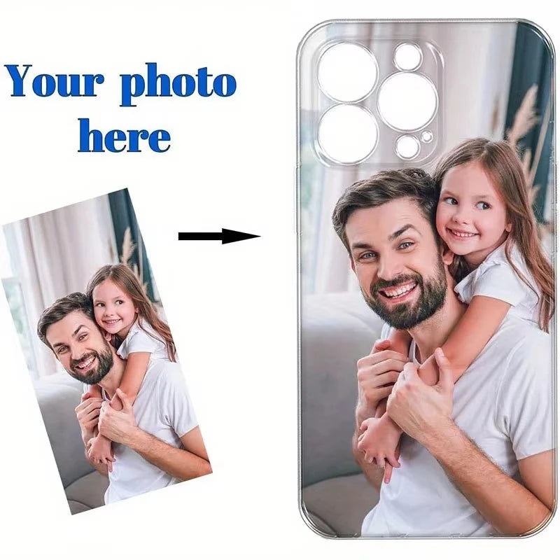 DIY Photo Customized Transparent Phone Case for Xiaomi Redmi Note 14 13 12 11 Pro Plus 4G 5G 15C 14C 13C 12C 10 10C 9A 9C Cover