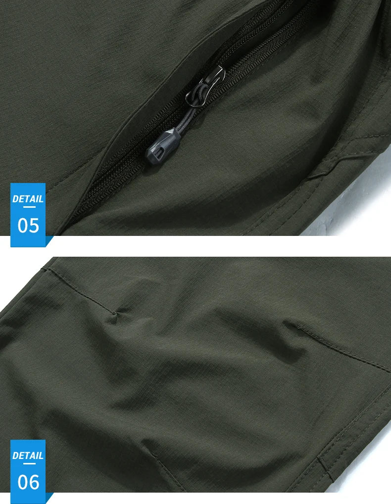 Four Sided Elastic Quick Drying Pants for Men's Mountaineering Outdoor Pants, Light and Thin for Women's Summer Elastic Breathab