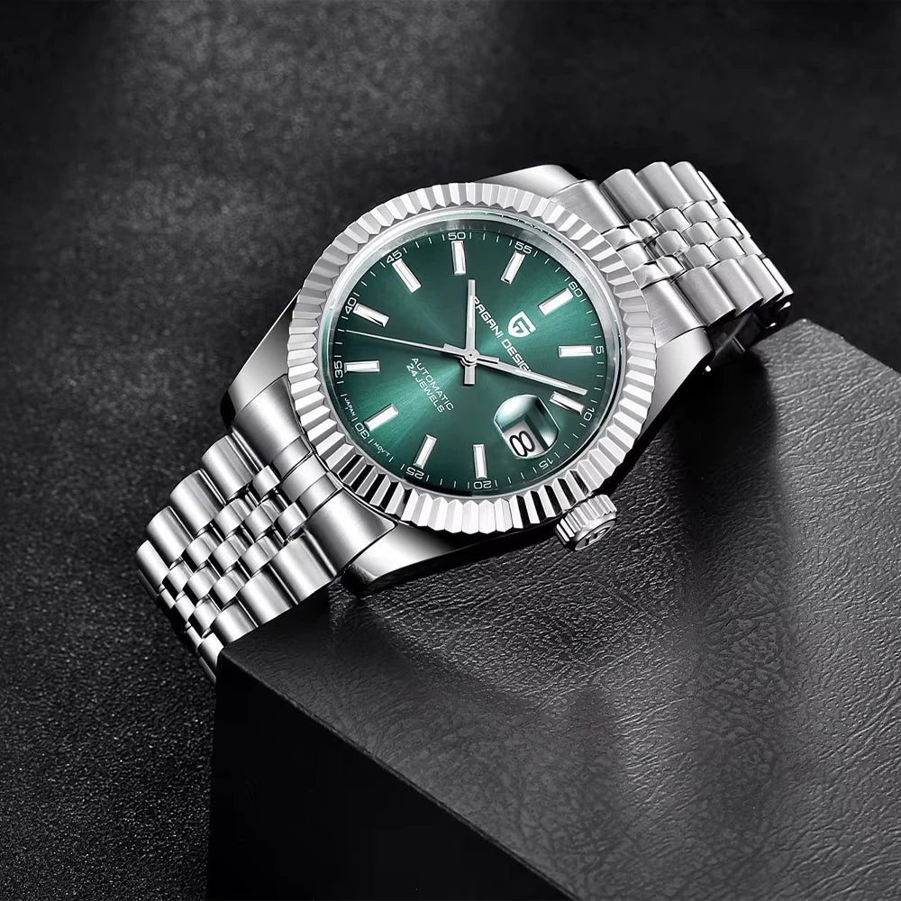 PAGANI DESIGN 2026 Mens Automatic Watch Japan NH35A/8215 Movement 42mm Stainless Steel Sapphire Glass 100M Waterproof Business