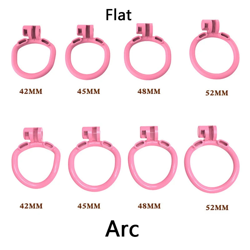New Male Pink Flat Cage 3D Printed Abstinence Anti-Escape Chastity Device Arc/Flat Two Styles Sissy Hidden Underbelly Cock Sexy