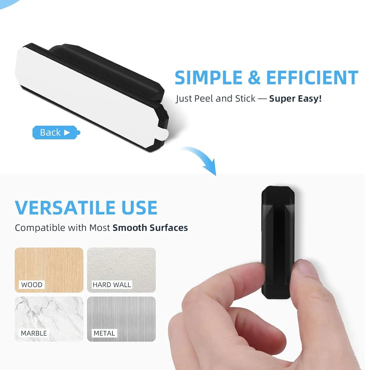 Anti Lost Self-adhesive Pencil Holder Soft Silicone Elastic Marker Pen Clips for Notebook Journals Whiteboards Fixed Stand