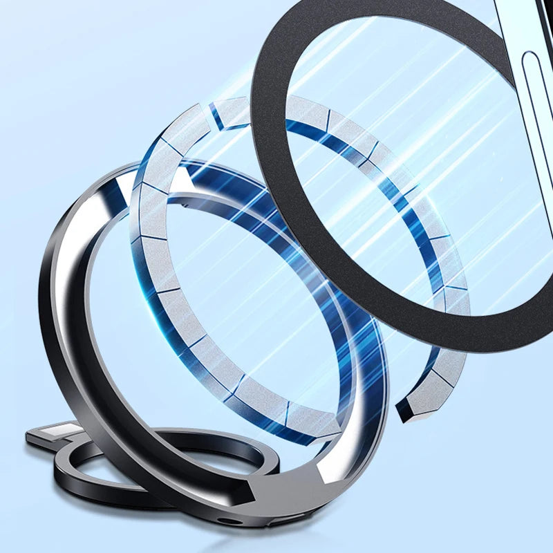 Magnetic Ring Phone Holder For MagSafe Portable Mobile Phone Magnet Foldable Bracket Removable Grip Stand for iPhone Support