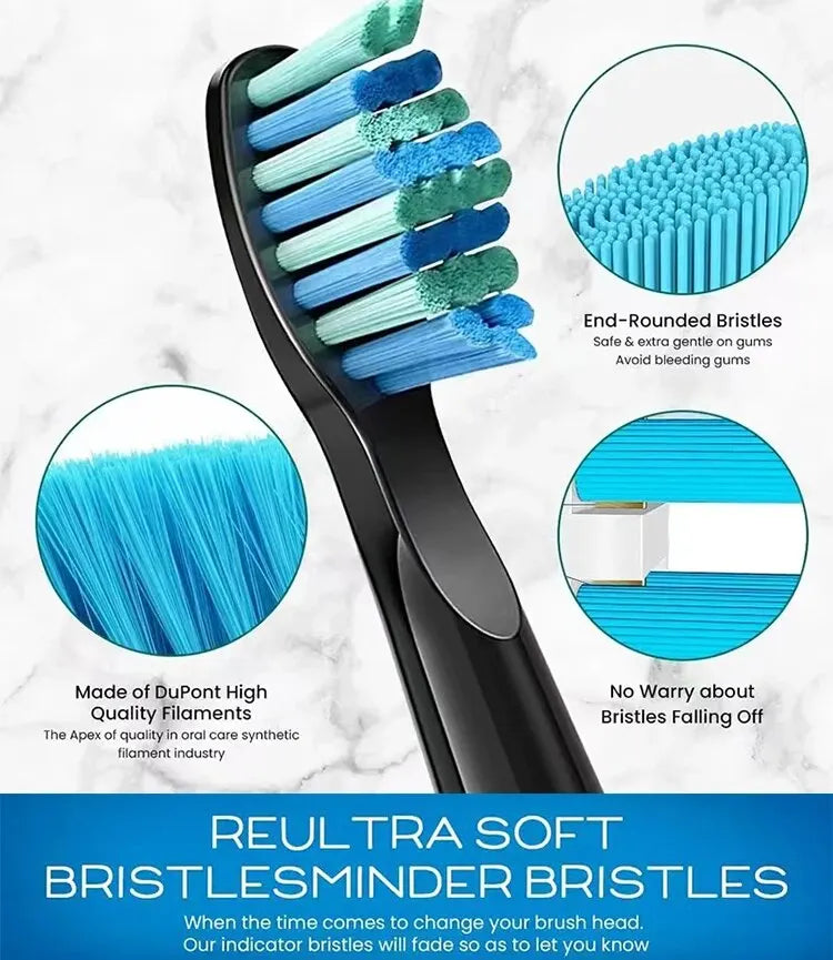 Tooth Brush Head For Seago-507B/908/909/917/610/659/719/910/575/551/548 Electric Toothbrush Deep Clean Dupont Bristle Brush Head