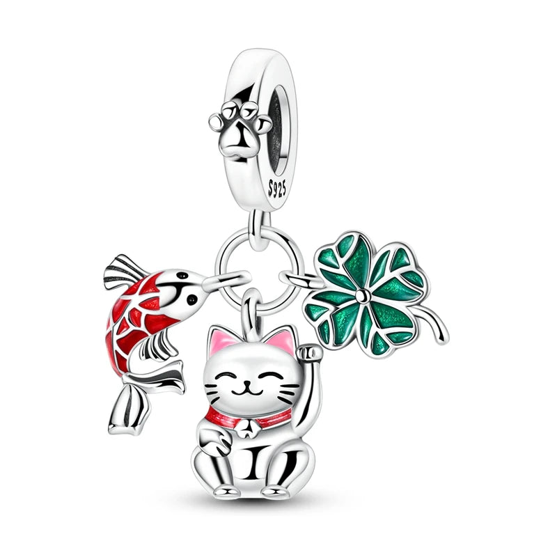 New Original Charm Beads 925 Sterling Silver Butterfly Hot Air Balloon Dangle For Bracelet Women Girl Fine DIY Jewelry Gift
