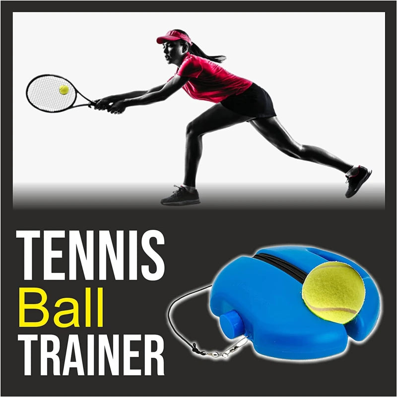 Heavy Duty Tennis Training Aids Base With Elastic Rope Ball Practice Self-Duty Rebound Tennis Trainer Partner Sparring Device