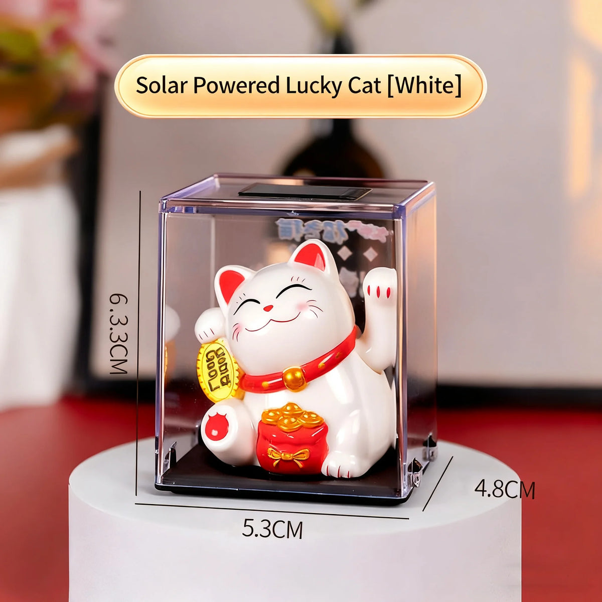 Solar Luck Cat Waving Cat Solar Powered Cat Solar Powered Cute Waving Cat Good Luck Wealth Welcoming Cats Home Display Car Decor
