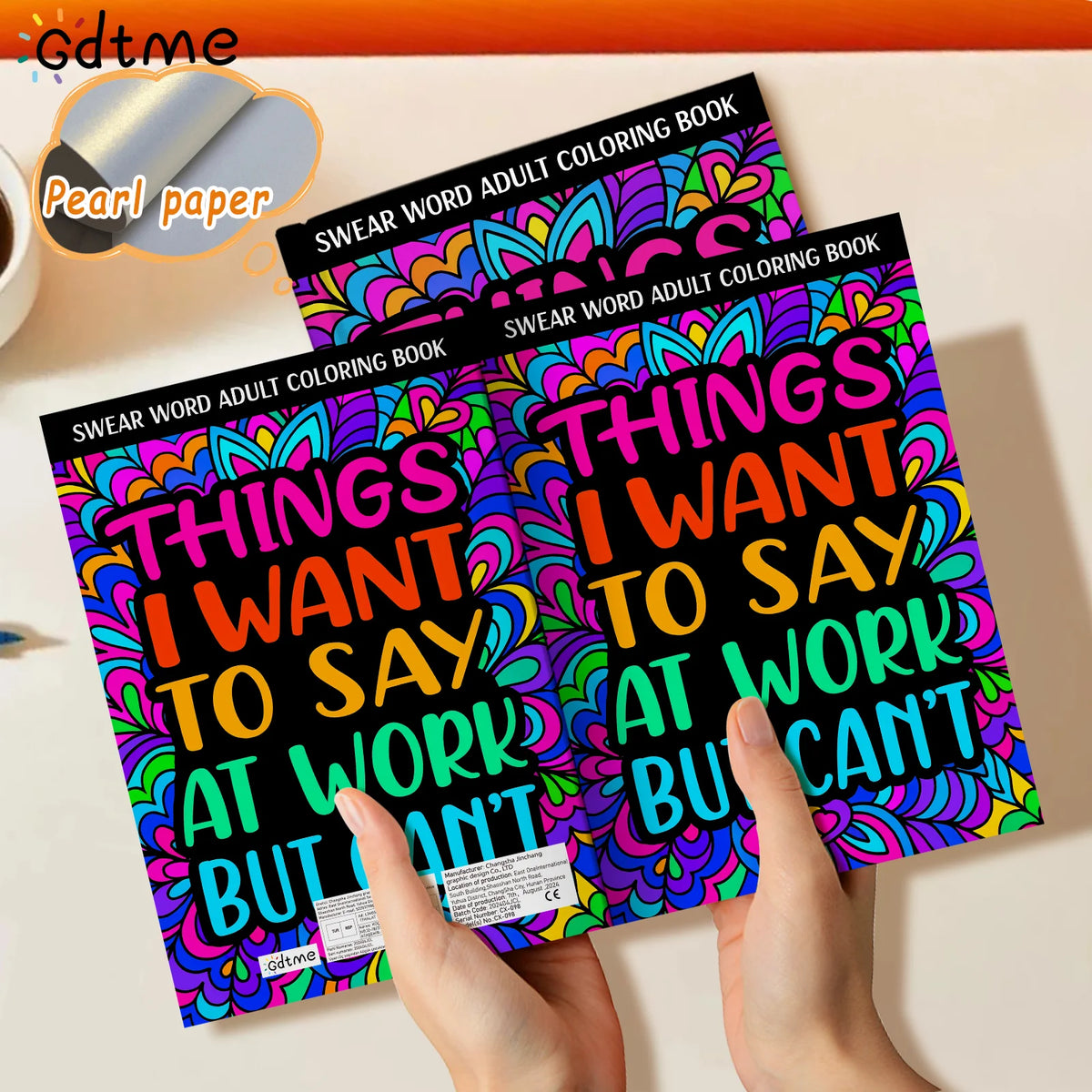 THINGS JWANT TO SAY AT WORK BUT CAN'T Coloring Book Adult Relieve Stress Bold-easy DIY  Art Self-Painting Drawing Books