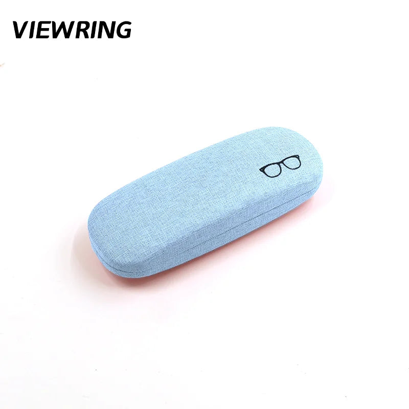 Viewring Linen Solid Color Glasses Case Hard Shell Anti Pressure Eyeglasses Portable Men's And Women's Sunglasses Storage Box