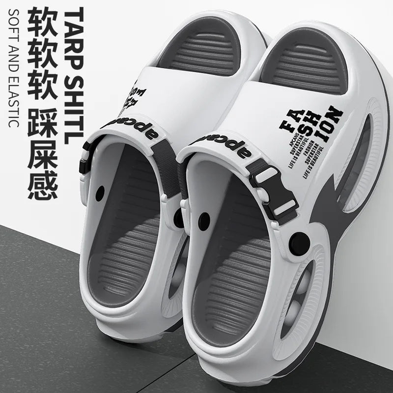 Men Fashion Sport Slippers Indoor Outdoor Sandals Beach Flip Flop Thick Sole Male Slides Summer Non-Slip Men Shower Slippers