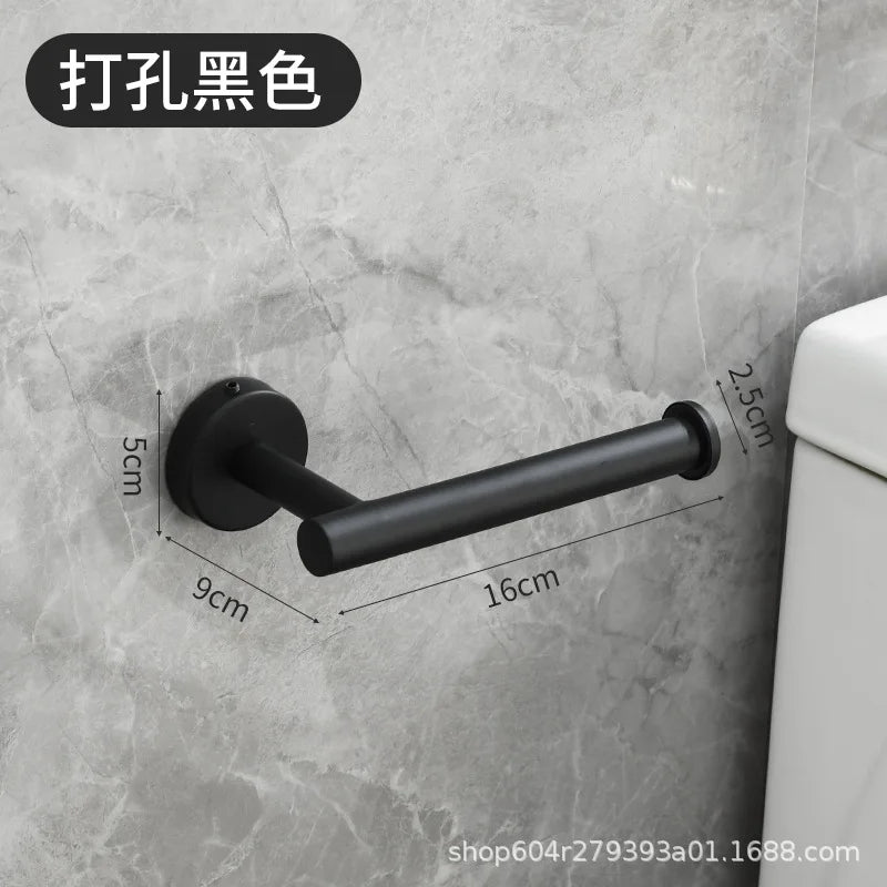 Roll Holder Stainless Steel Punched Toilet Paper Holder Roll Holder Tissue Holder