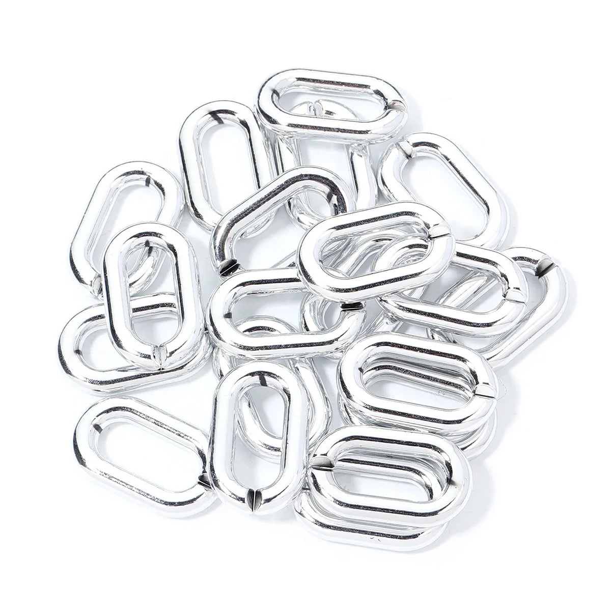 20pcs/Lot 16X27mm Plated Acrylic Chain Buckle Link Chain Connector For Jewelry Making DIY Necklace Bracelet Earring Accessory