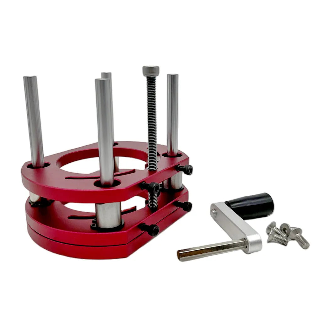 Precision Aluminum Router Lift Kit Hand Crank Router Plate Lifting System Woodworking Router Table Trimmer Engraving Machine