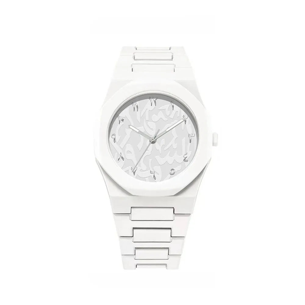 Arabic Dial Waterproof Watch Round Dial Plastic Strap Quartz Watch Exquisite Design Color Strap Business Watch Casual Wear