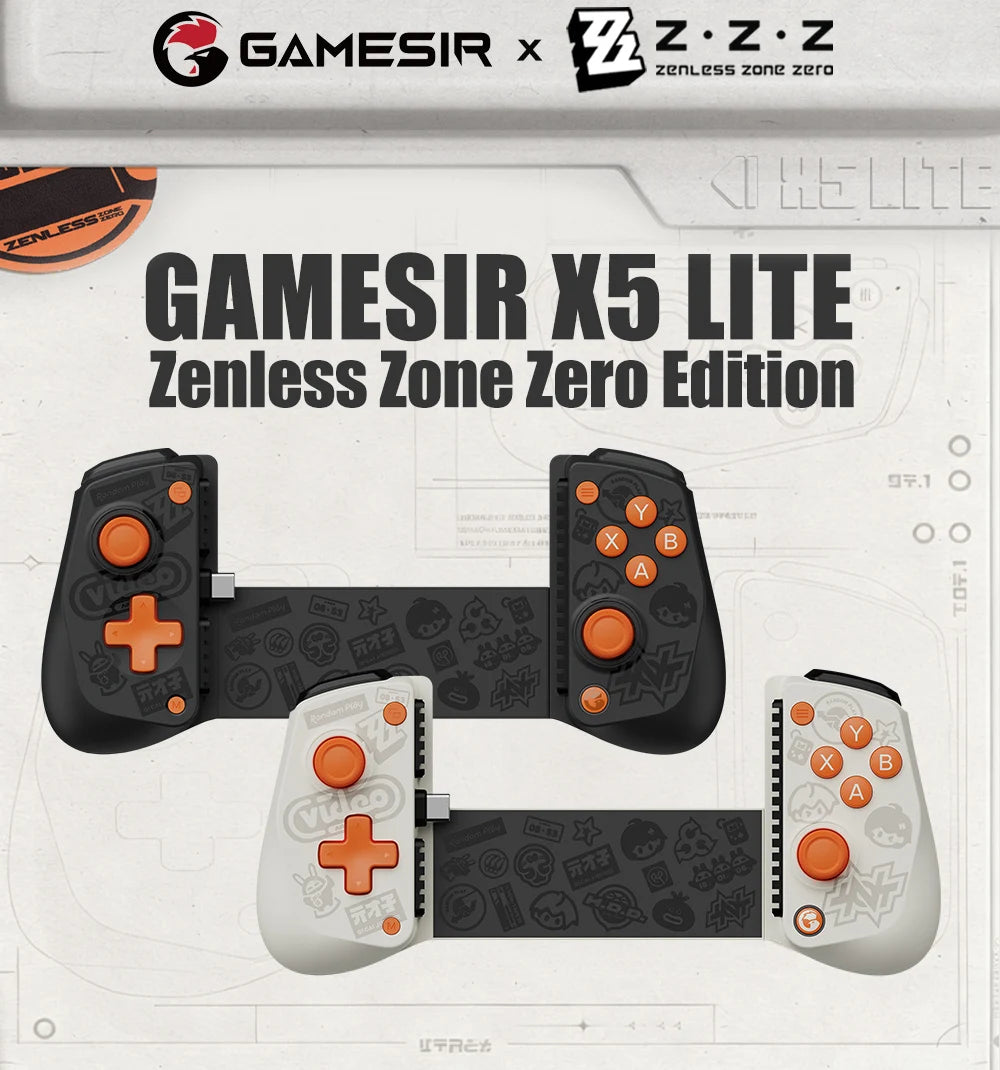 Comando para Telemóvel GameSir X5 Lite Zenless Zone Zero Edition para iPhone 17 16 15, Android, iPad Mini e Tablet Y700