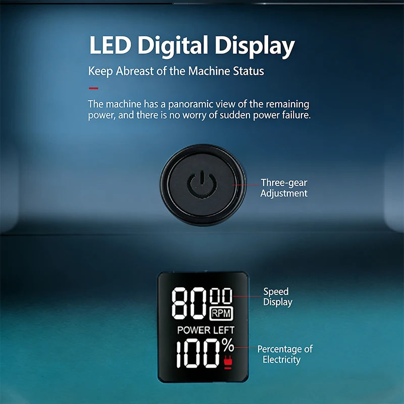 Kemei KM-T420 Electric Beard Shaver LED Digital Display Screen Reciprocating Shaver Electric Men's Shaver