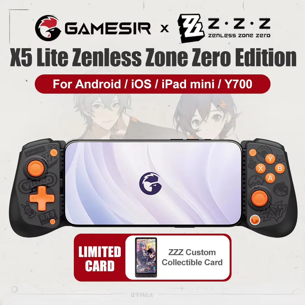 Comando para Telemóvel GameSir X5 Lite Zenless Zone Zero Edition para iPhone 17 16 15, Android, iPad Mini e Tablet Y700