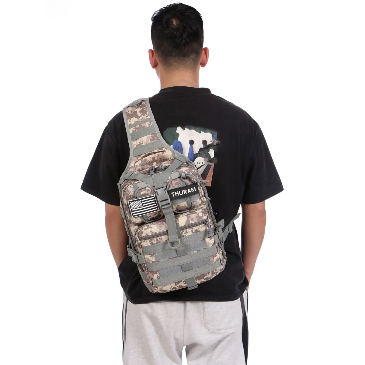 Tactical Assault Pack Sling Backpack Waterproof EDC Rucksack Bag for Outdoor Hiking Camping Hunting Trekking Travelling