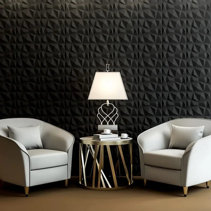 (pack of 12)Decorative 3D wall panel with diamond design, 30.48 cm x 30.48 cm