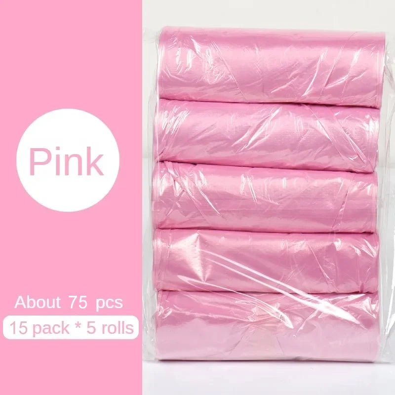 5 Rolls/pack Household Disposable Trash Pouch Small Trash Bags Kitchen Storage Garbage Bags Cleaning Waste Bag Plastic Bag