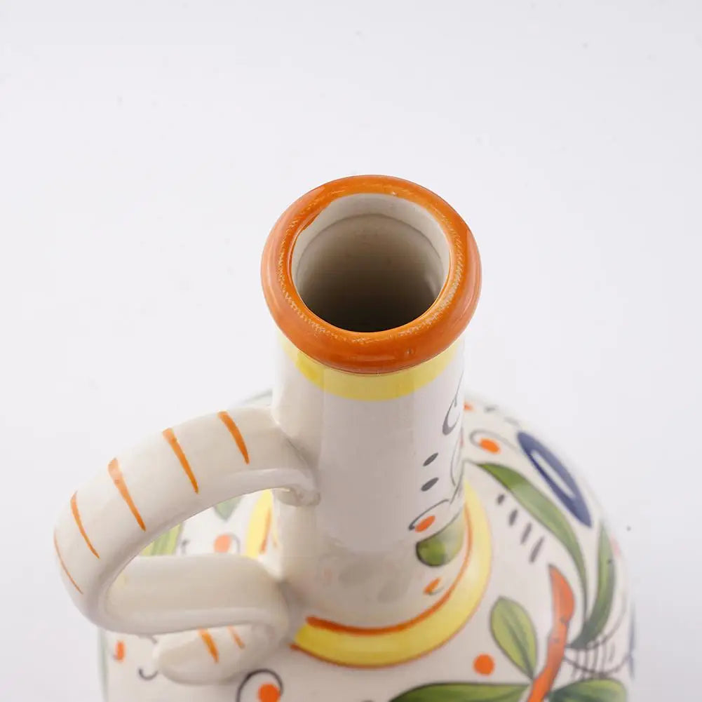 Hand-Painted Ceramic Oil Bottle Kitchen Storage Nordic Vinegar Oil Dispenser Cooking Utensil for Home Use Kitchen Seasoning Jar