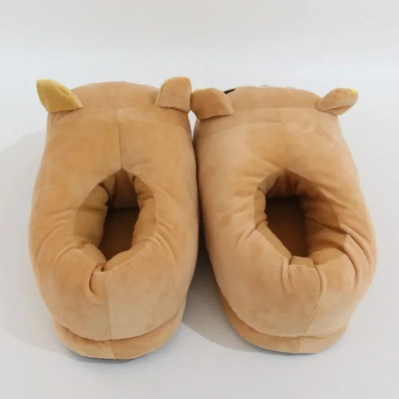 Luxury Winter Bear Cotton Ladies Slippers House Home Cartoon Cute Bear Home Indoor Couple Female Warm Indoor Slipper Casual