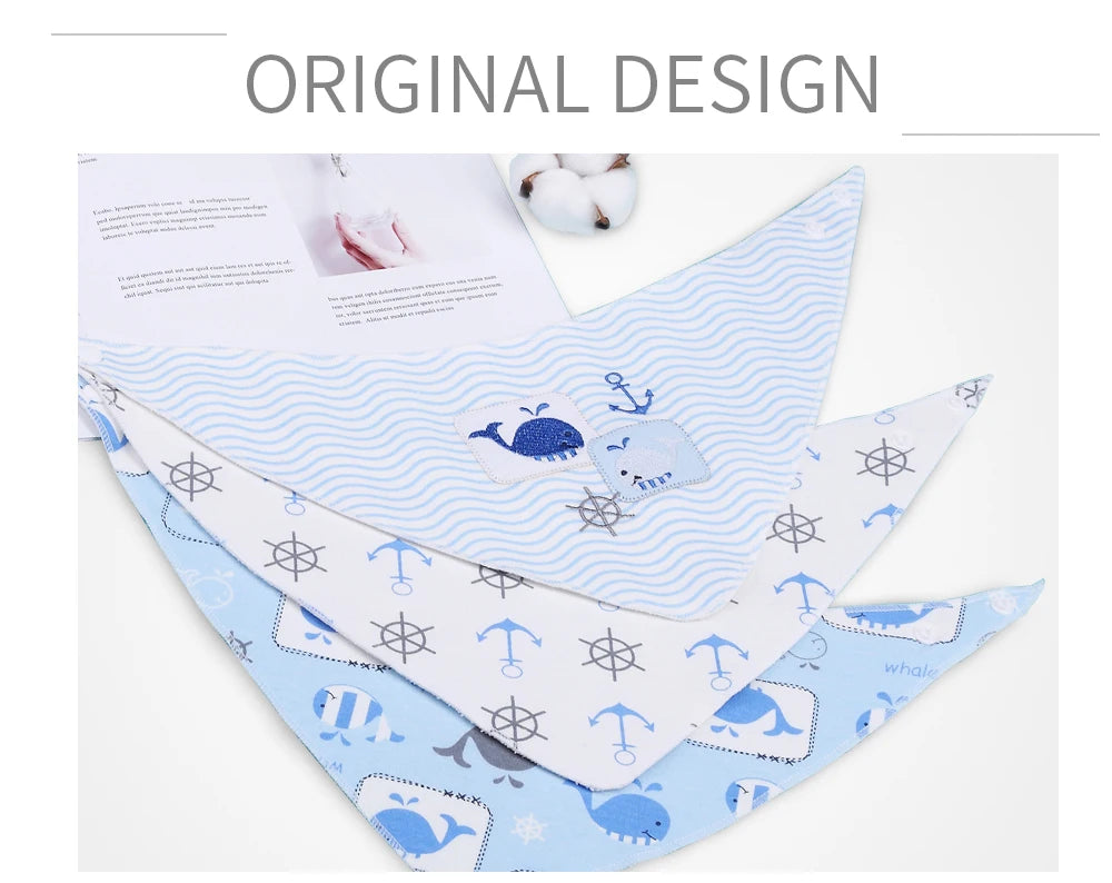INSULAR Newly Baby Bibs 3pcs Baby Bandana Bib Cotton Babadores Infant Towel For Boys And Girls Baby Clothing Infant Accessories