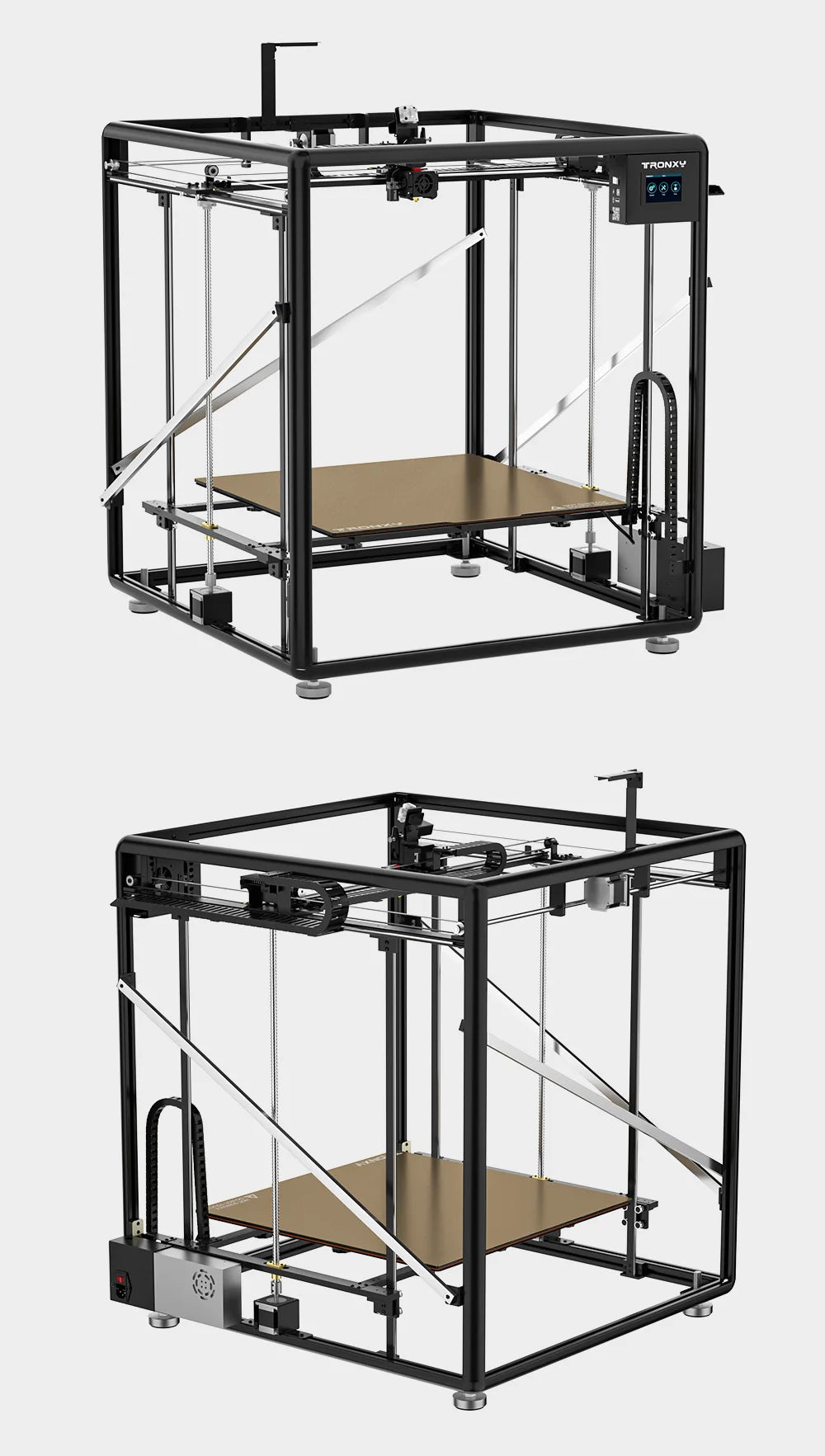 Tronxy VEHO-600 / PRO V3 Large Printing Szie 600*600mm 3D Printer Extrusion Profile Frame Structure Dual-axis Guide Railway