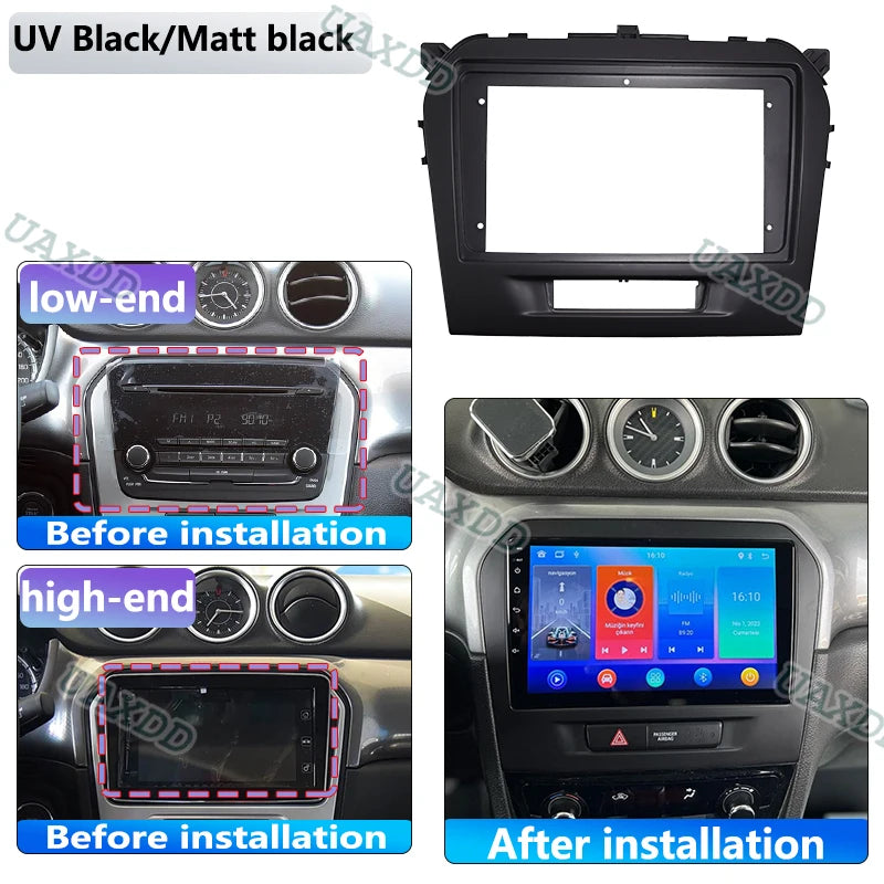 For 2022-2023 Suzuki VITARA 9INCH Android Frame Kit Panel 2Din Car Interior Fascia Cable Video Harness Navigation Decoder Canbus