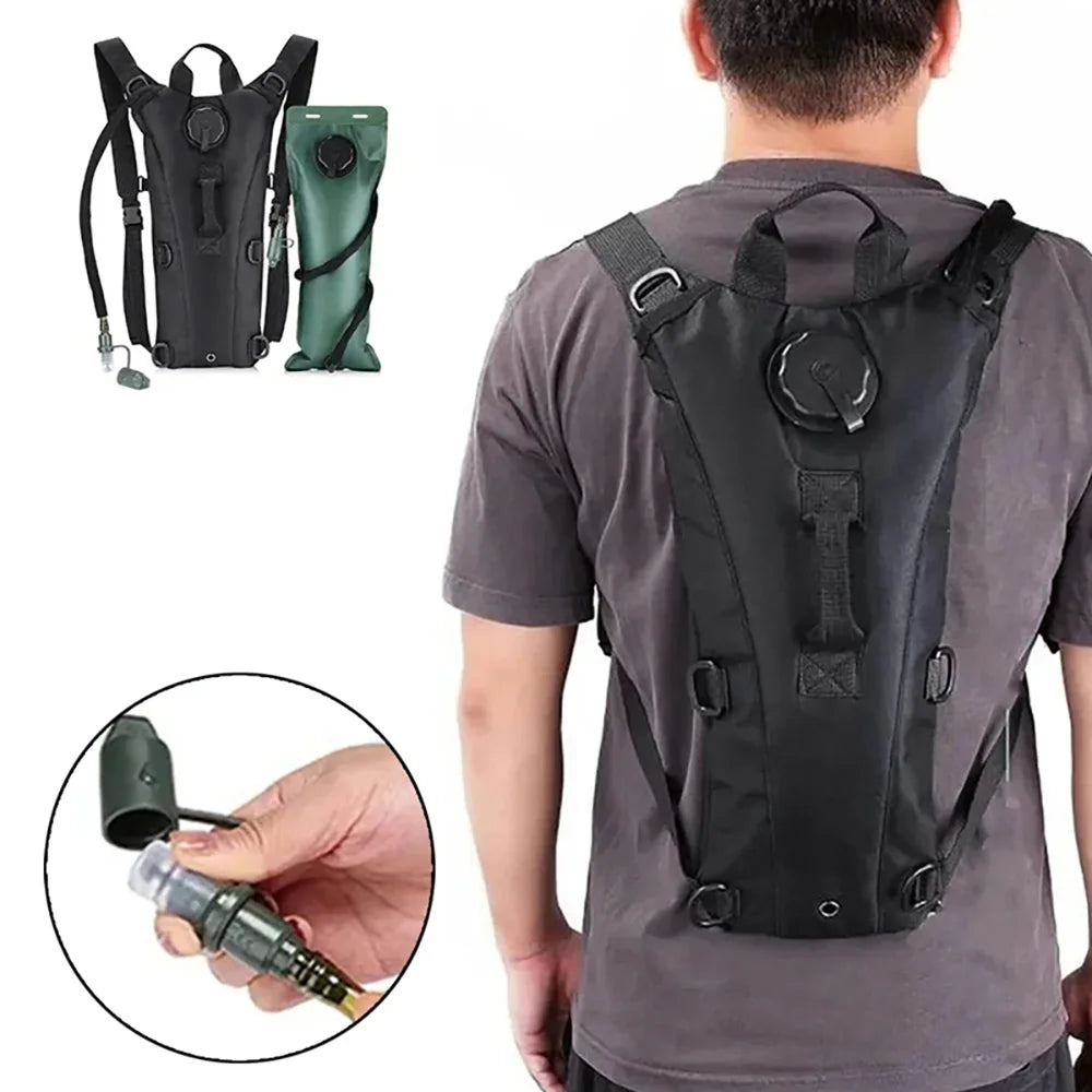 3L Waterproof Water Bag Outdoor Sports Backpack Travel Cycling Mountaineering Tactics Convenient Water Bottle Water Bag