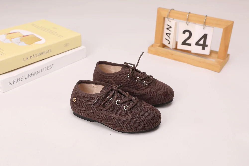 AS Kids Shoes Children Leather Shoes Baby Girls Warm Brand Loafers Toddler Slip On Princess Flats Boys Oxford Platform Mary Jane