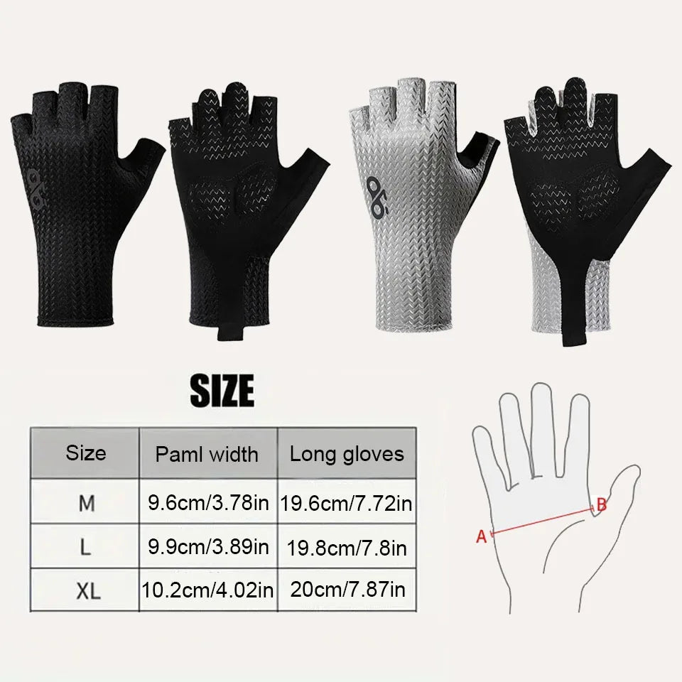 Summer Breathable Half Finger Cycling Gloves Ultralight Road Bike Gloves Anti-Slip Silicone Pad Cooling Sport Gear