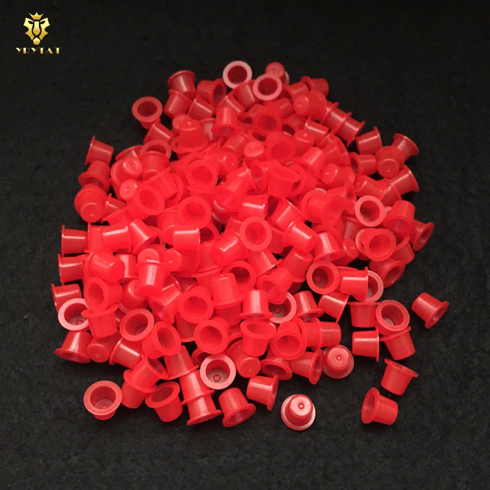 1000pcs 8mm Small Size Tattoo Ink Cups Caps Permanent Makeup Pigment Cups Caps Supply YIC9-1000#