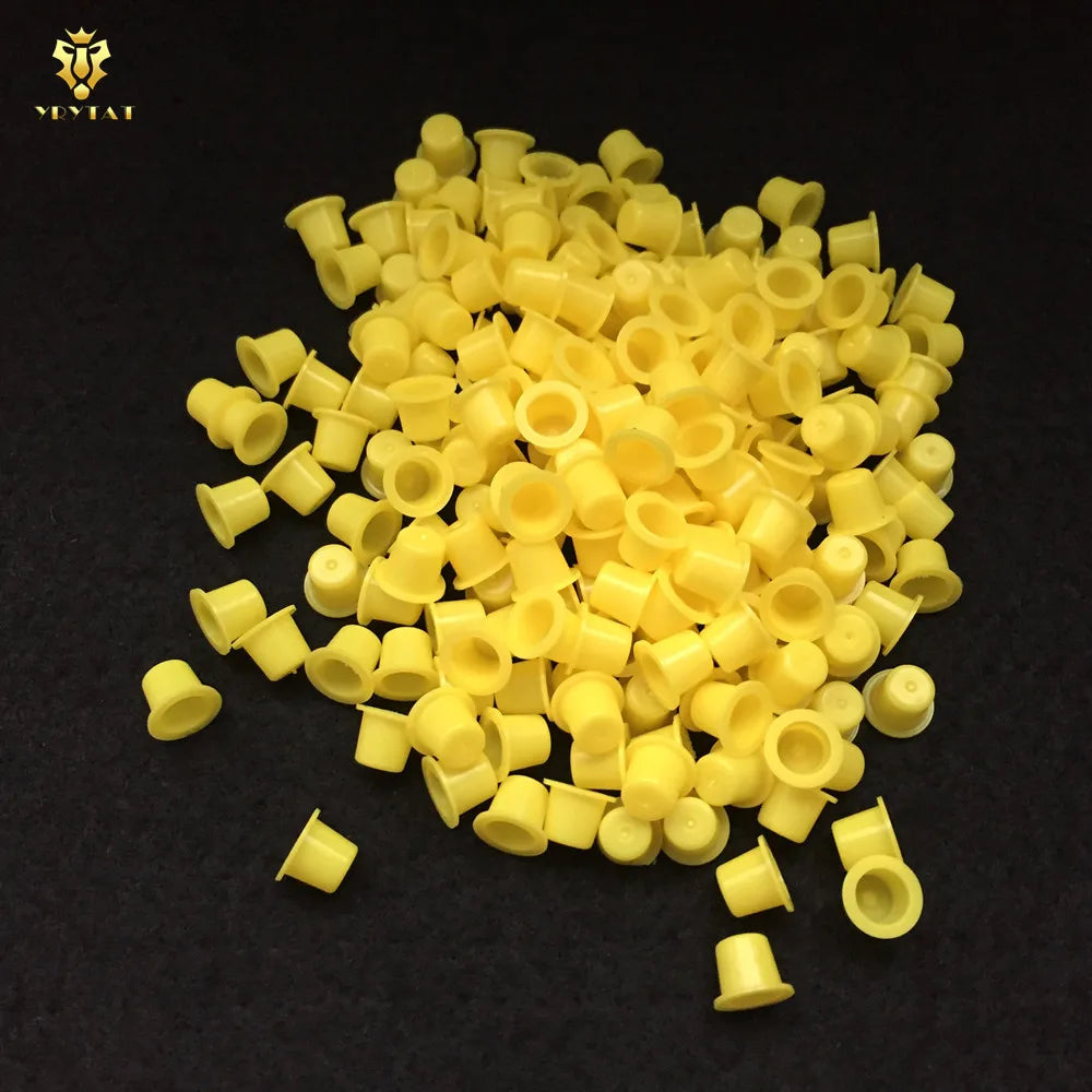 1000pcs 8mm Small Size Tattoo Ink Cups Caps Permanent Makeup Pigment Cups Caps Supply YIC9-1000#