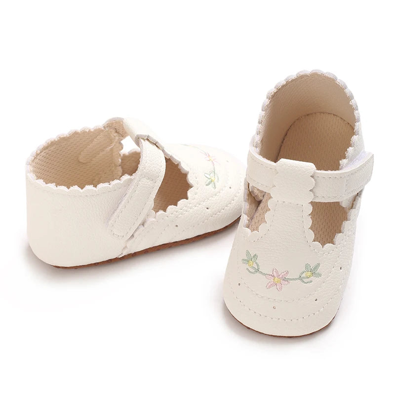 0-18M Baby Girl Princess Shoes Cute Printed Soft Cloth Bottom Anti slip Spring and Autumn Princess Shoes First Step Shoes