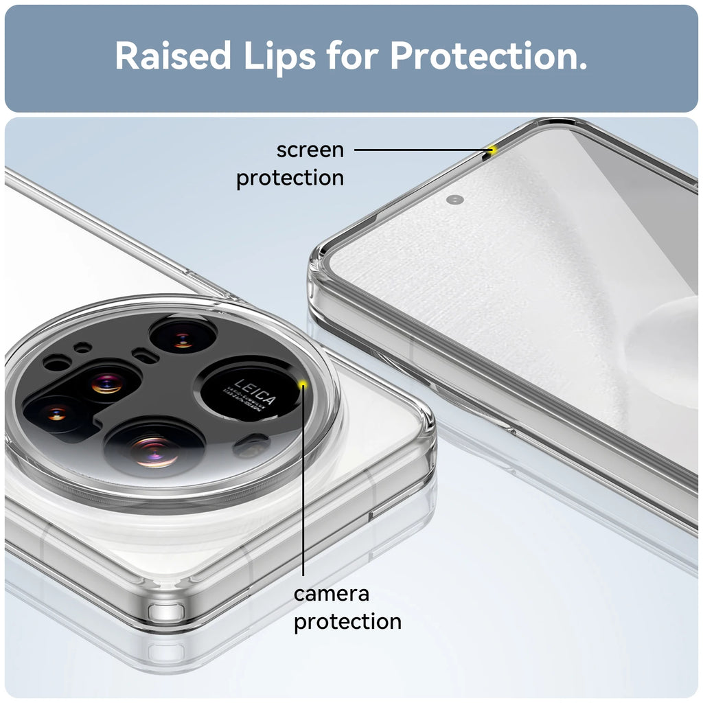 Transparent anti drop fall Cases For Xiaomi 15 Mi15 Ultra 15Ultra case Silicone Acrylic soft shell covers woman Phone Capa чехол