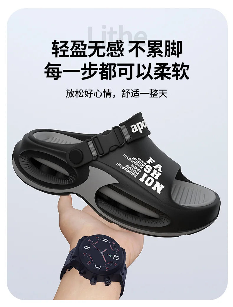 Men Fashion Sport Slippers Indoor Outdoor Sandals Beach Flip Flop Thick Sole Male Slides Summer Non-Slip Men Shower Slippers