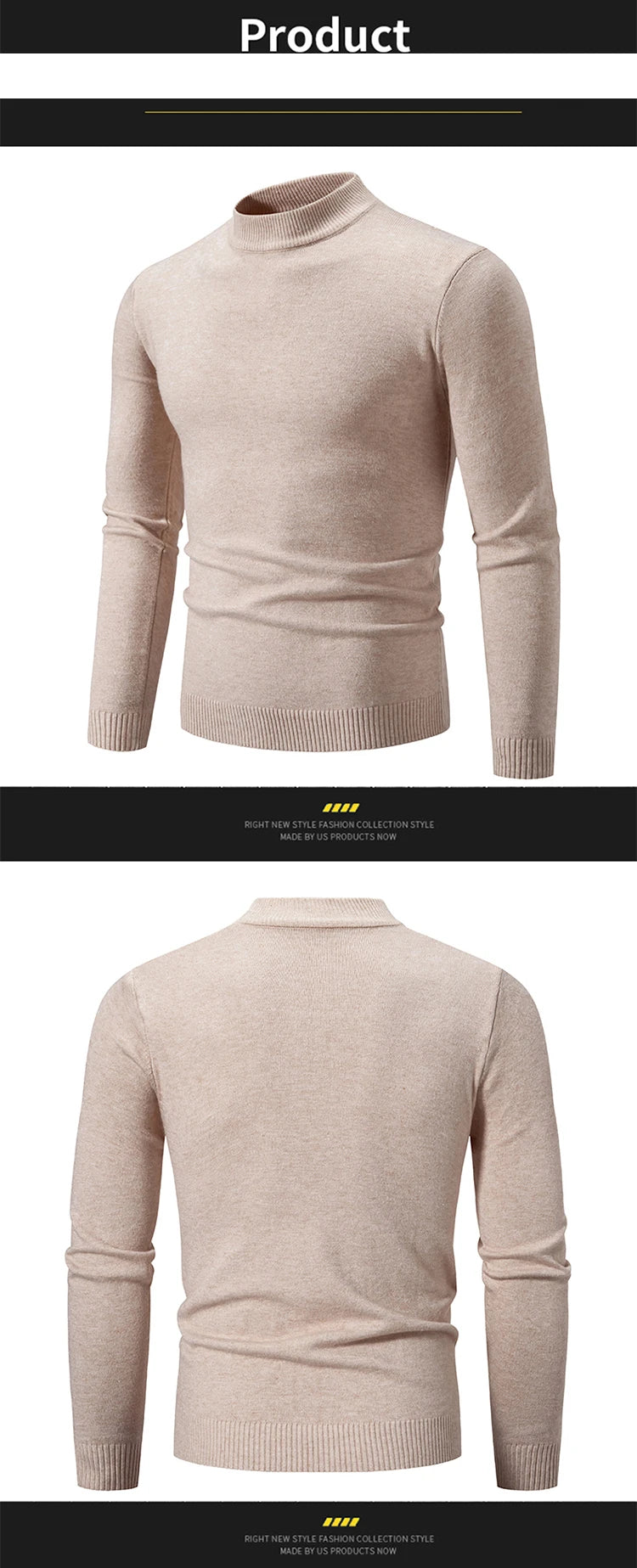 New Autumn Winter Designer Fashion Half Turtleneck Knitted Sweater High Quality Mens Casual Solid Color Warm Women Sweaters