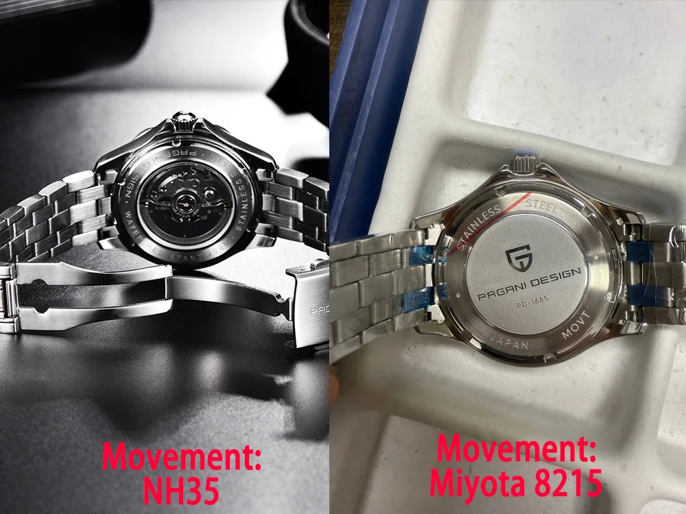 PAGANI DESIGN Men's Automatic Mechanical Watch Exclusive Customization Limited-Edition Luminous Sapphire Mirror Reloj De Buceo