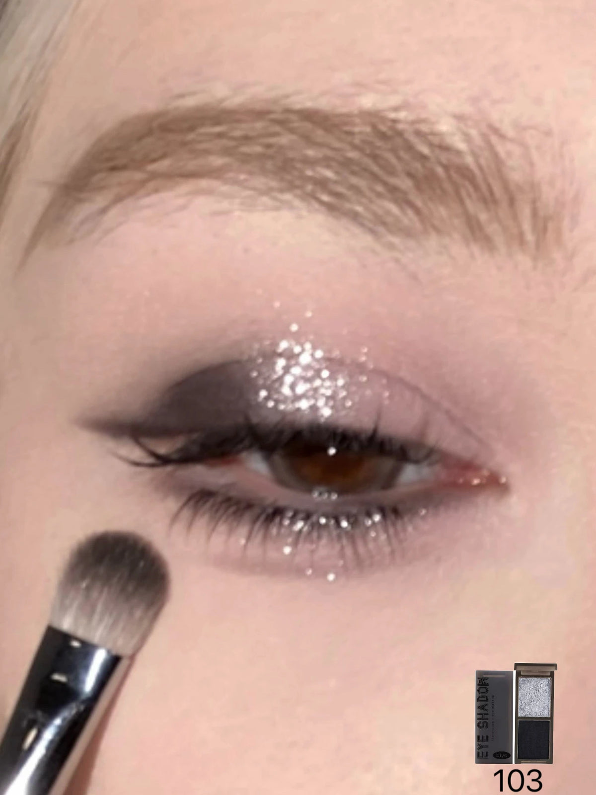 Biya 2 Color Eyeshadow Protable Red Black Plate Matte Eye Shadow Dark Smoky Cosmetics Makeup Party Halloween Diy Makeup