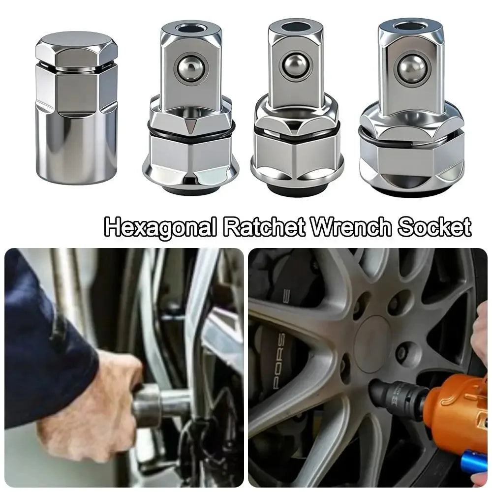 1/4 3/8 1/2 Inch Hex Ratchet Wrench Socket Adapter Quick Release Converter Chrome Vanadium Steel Drive Tool Accessories