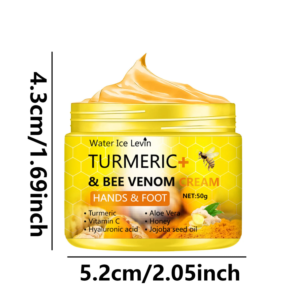 Turmeric Bee Venom Anti-Drying Crack Foot Cream Hand Cracked Repair Skin Removal Care Cream Dead Feet Hand Skin 50g